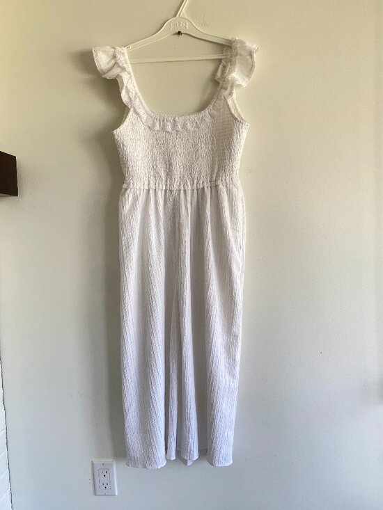 American Eagle NWT Flutter Sleeve Smocked Dress SZ M - Picture 6 of 14